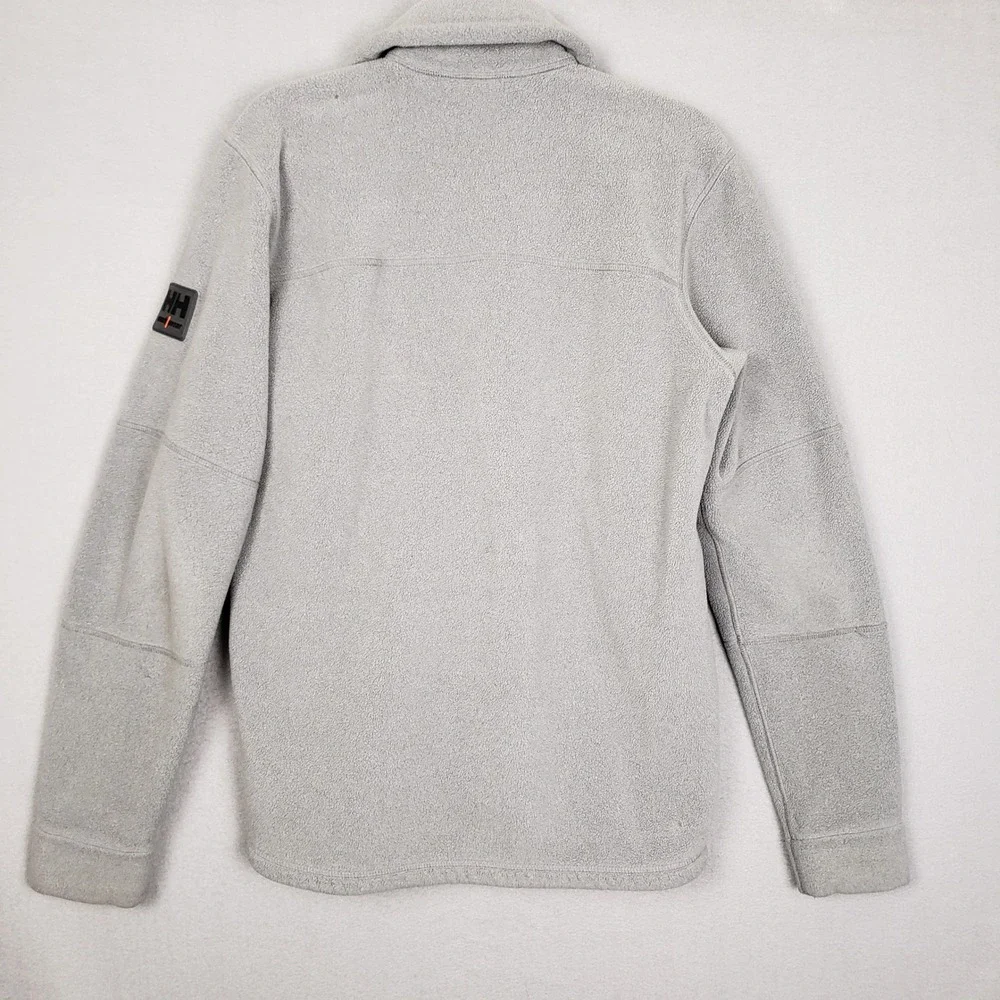Helly Hansen Size M Full Zip Fleece Workwear Jacket Light Gray‎ Gorpcore Outdoor